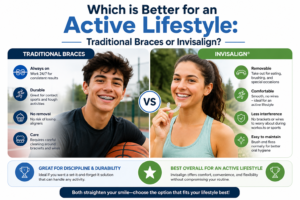 Which is Better for an Active Lifestyle: Invisalign or Traditional Braces?